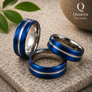 CZ Solitaire Stainless Steel Ring – Women's Formal Band