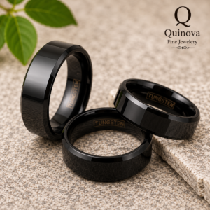 Engraved Floral Stainless Steel Ring – Women's Vintage Style