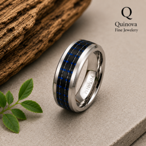 Diamond-Look Pave Wedding Band – Thin Sterling Silver