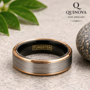 Floral Stainless Steel Cocktail Ring – Women's Gold Tone