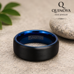 Titanium Signet Ring – Men's Engraved Classic Wedding Band